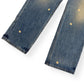 CHERRY LA BLOSSOM STRAIGHT-LEG EMBROIDERED JEANS BLUE W32”