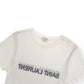 SAINT LAURENT LOGO-PRINT COTTON T-SHIRT WHITE / BLACK M