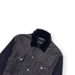 DOLCE & GABBANA LEATHER / DENIM SLIM FIT JACKET BLACK 46 / XS