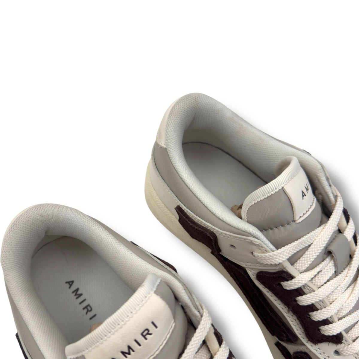 AMIRI WOMENS SKEL TOP SNEAKER BIRCH BROWN UK5