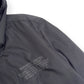 BURBERRY LOCATION-PRINT NYLON ECONYL PARKA JACKET BLACK M