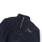 RHUDE 1/4 ZIP SWEATER BLACK S