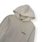 BALENCIAGA OVERSIZED LOGO EMBROIDERED HOODIE CREAM / BLACK M