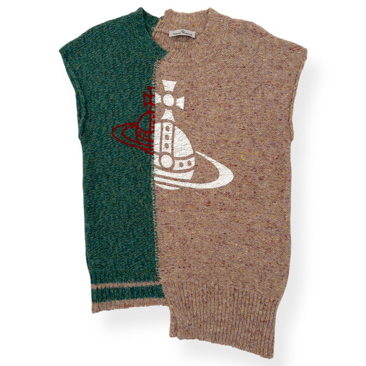 VIVIENNE WESTWOOD HALF & HALF VEST MULTICOLOURED M / L