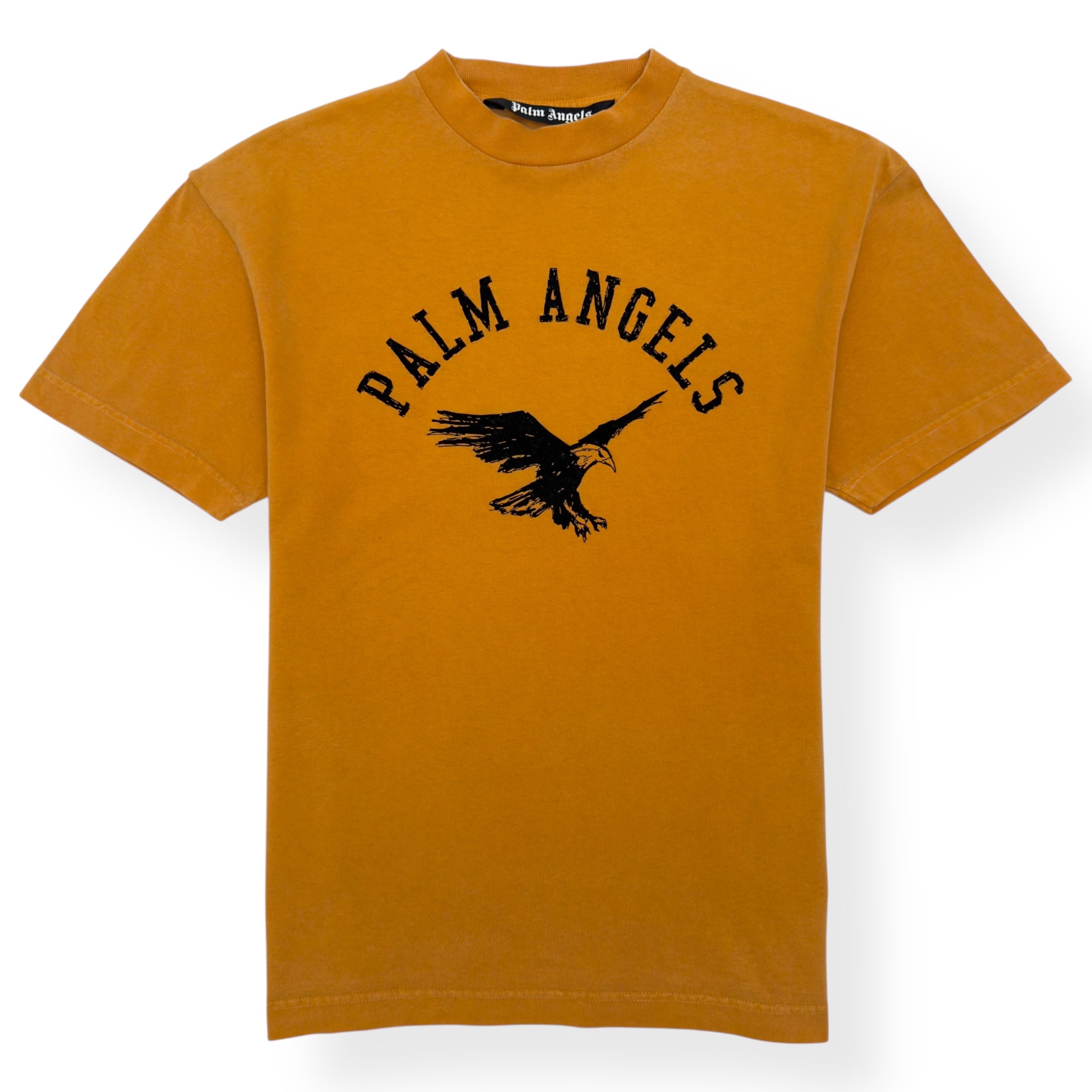 PALM ANGELS COLLEGE EAGLE T-SHIRT YELLOW / BLACK M