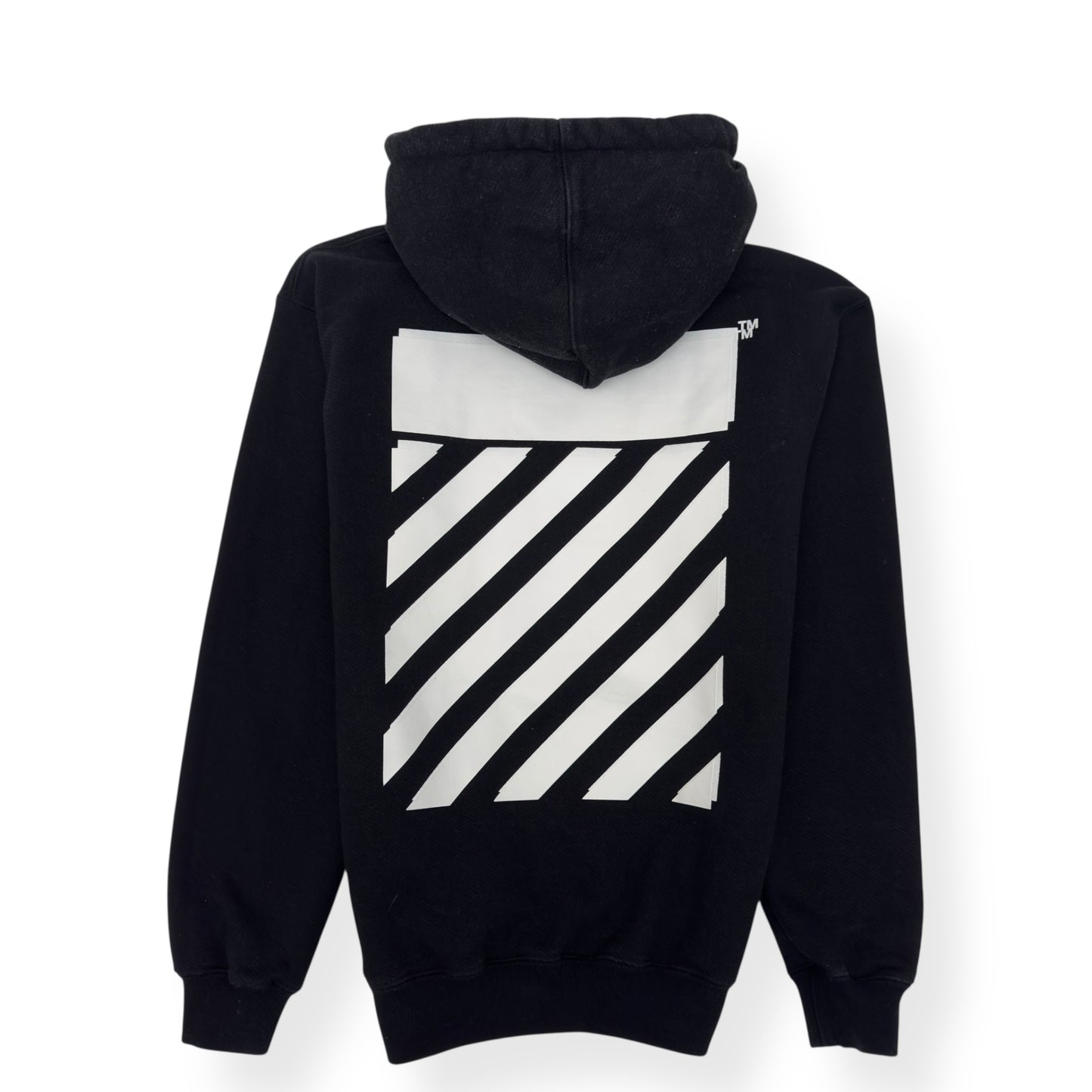 OFF-WHITE DIAG REGULAR HOODIE BLACK / WHITE S