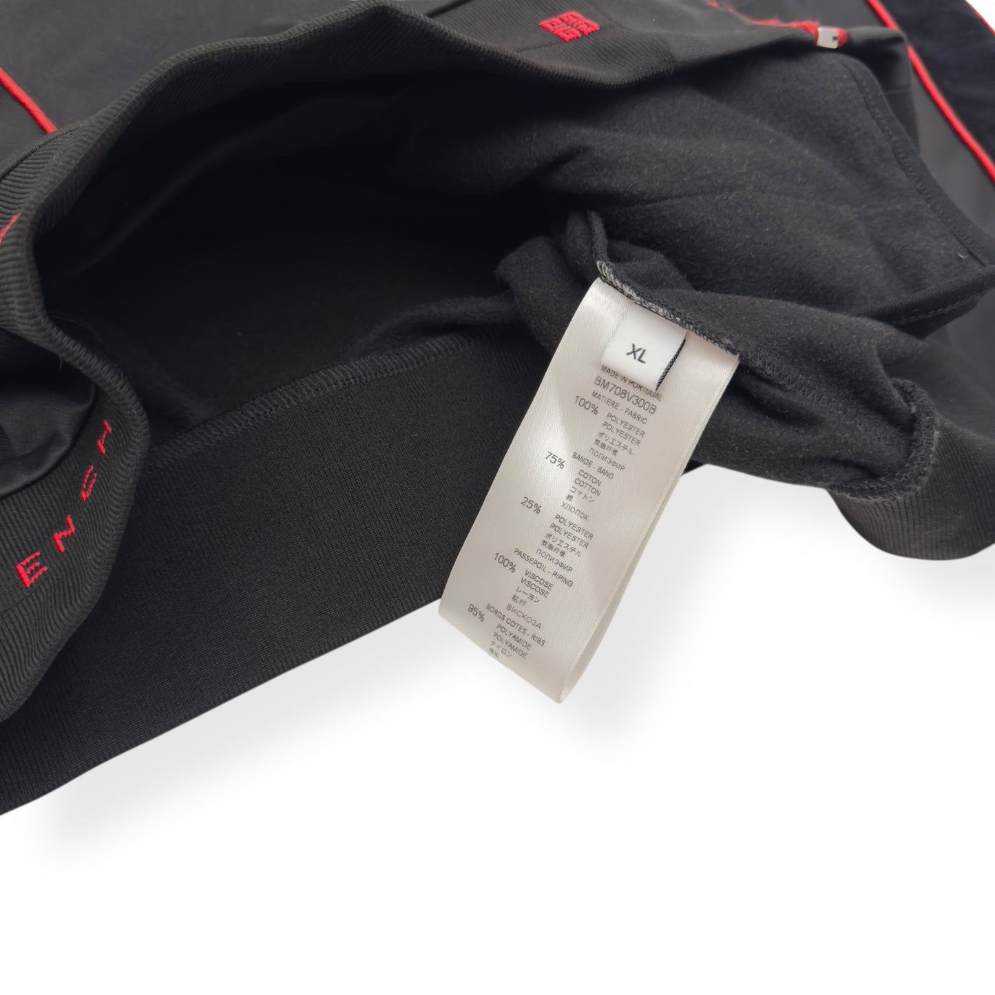 GIVENCHY TRACK JACKET BLACK / RED XL