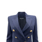 BALMAIN DOUBLE-BREASKTED WOOL BLAZER NAVY 38 / S / UK10