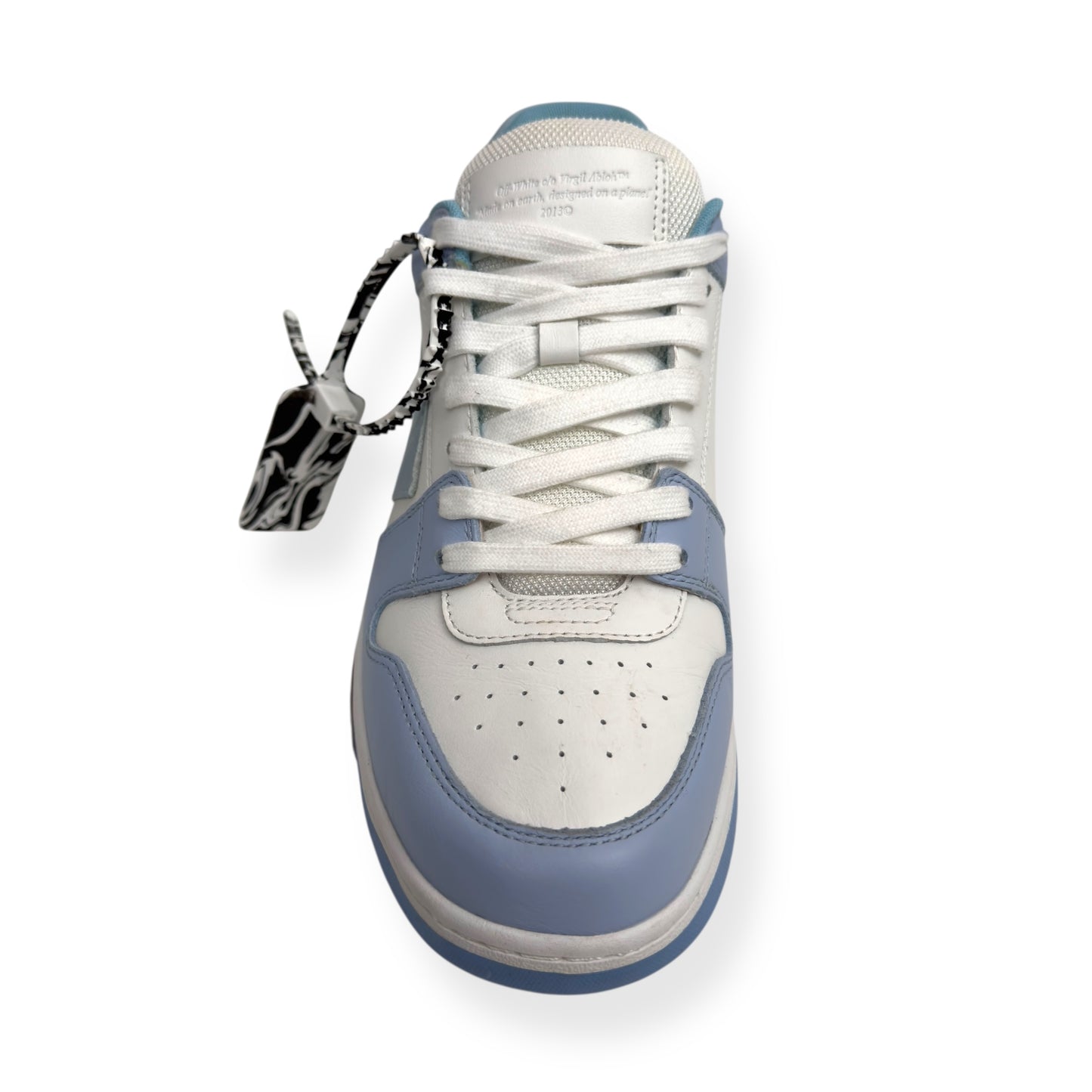 OFF-WHITE OUT OF OFFICE LOW TOP SNEAKER LIGHT BLUE UK8
