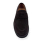 THOM SWEENEY CALF SUEDE PENNY LOAFER ESPRESSO BROWN UK9.5