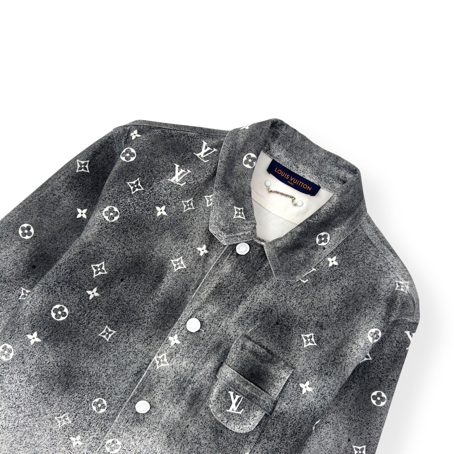 LOUIS VUITTON WORKWEAR GRADIENT MONOGRAM JACKET GREY / WHITE L