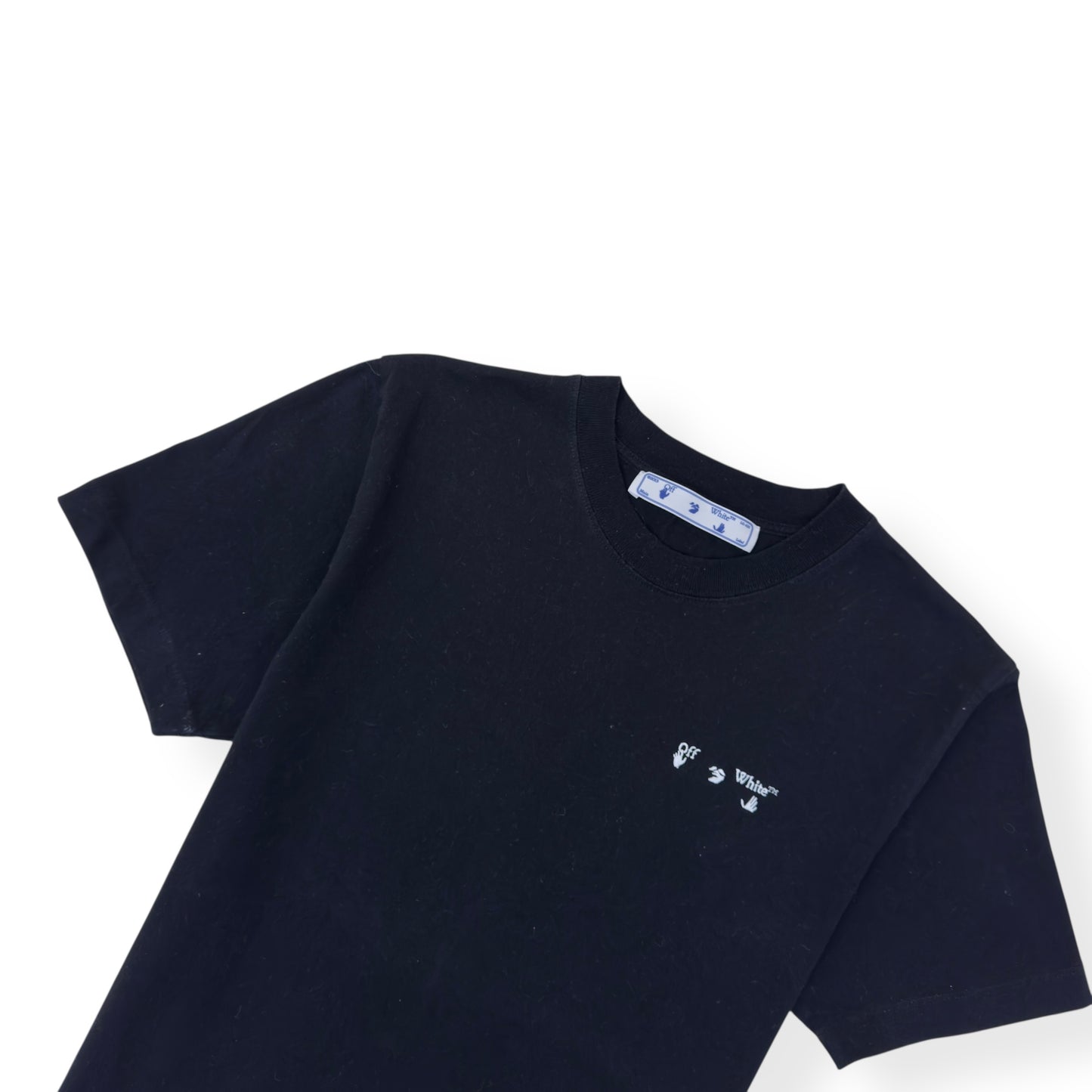 OFF-WHITE LOGO EMBROIDERED T-SHIRT BLACK M