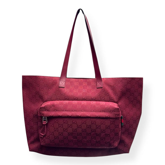 GUCCI GG TOTE BAG ANCORA RED L