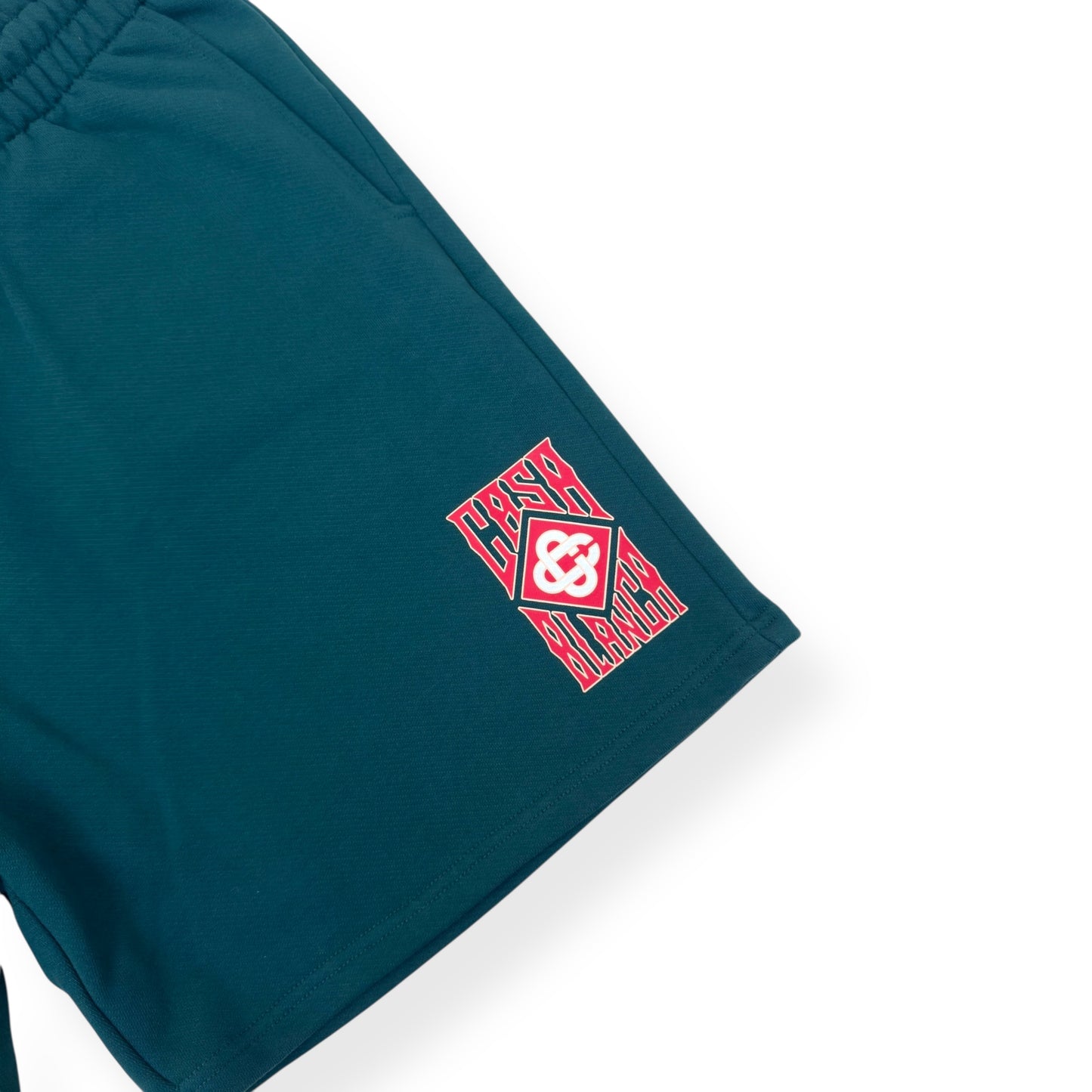 CASABLANCA GOTHIC-STACKED LOGO SWEATSHORTS GREEN XL