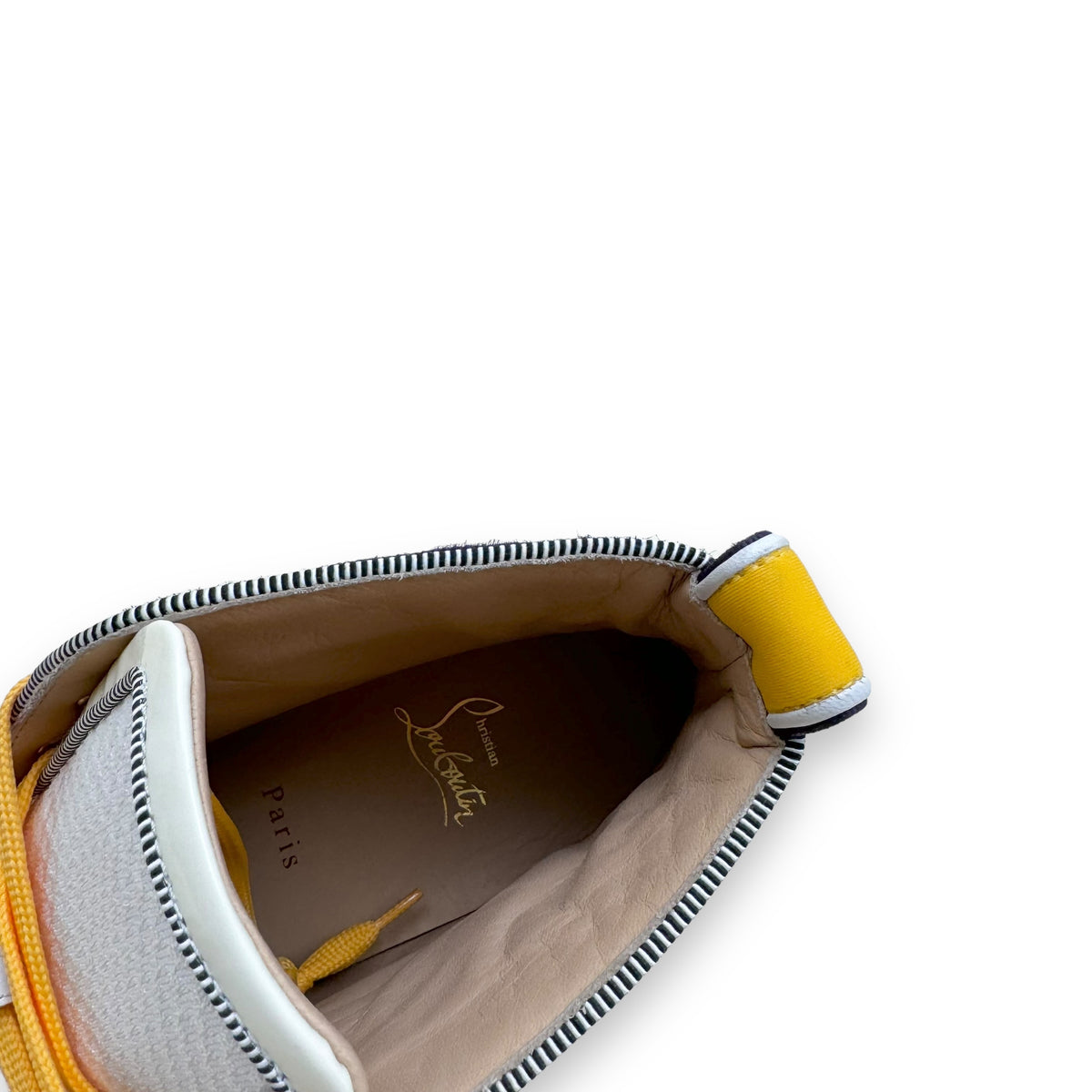 CHRISTIAN LOUBOUTIN ‘LAKERS’ SPIKE HIGH TOP SNEAKER ‘PURPLE YELLOW’ UK9