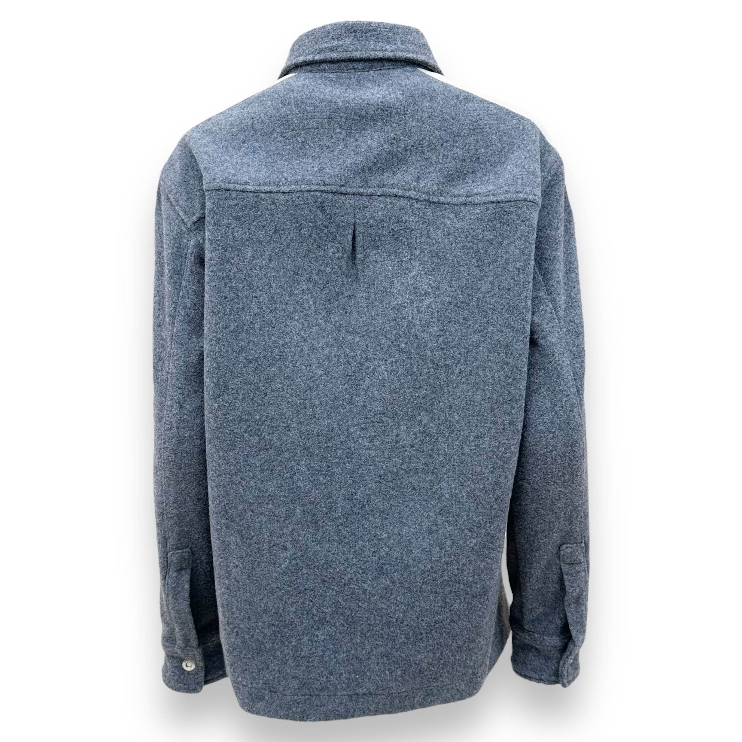 PALM ANGELS WOOL TRACK SHIRT GREY M