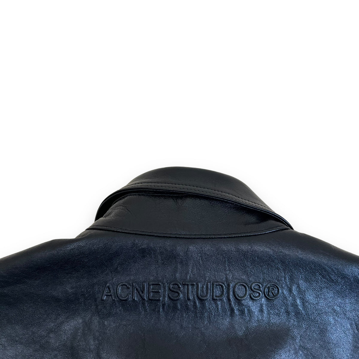ACNE STUDIOS OVERSIZED LEATHER SHIRT JACKET BLACK M