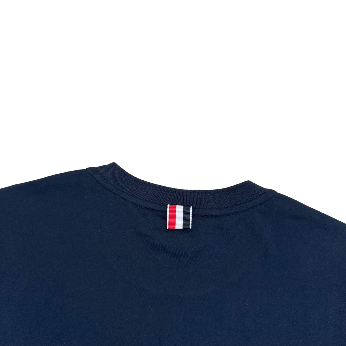 THOM BROWNE SIDE SPLIT T-SHIRT NAVY XS