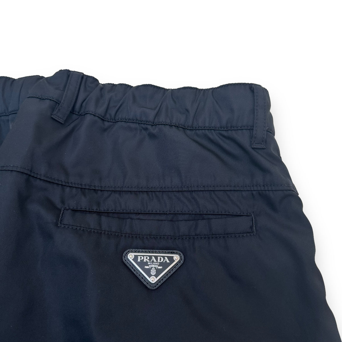 PRADA RE-NYLON GABARDINE TROUSERS BLACK XL