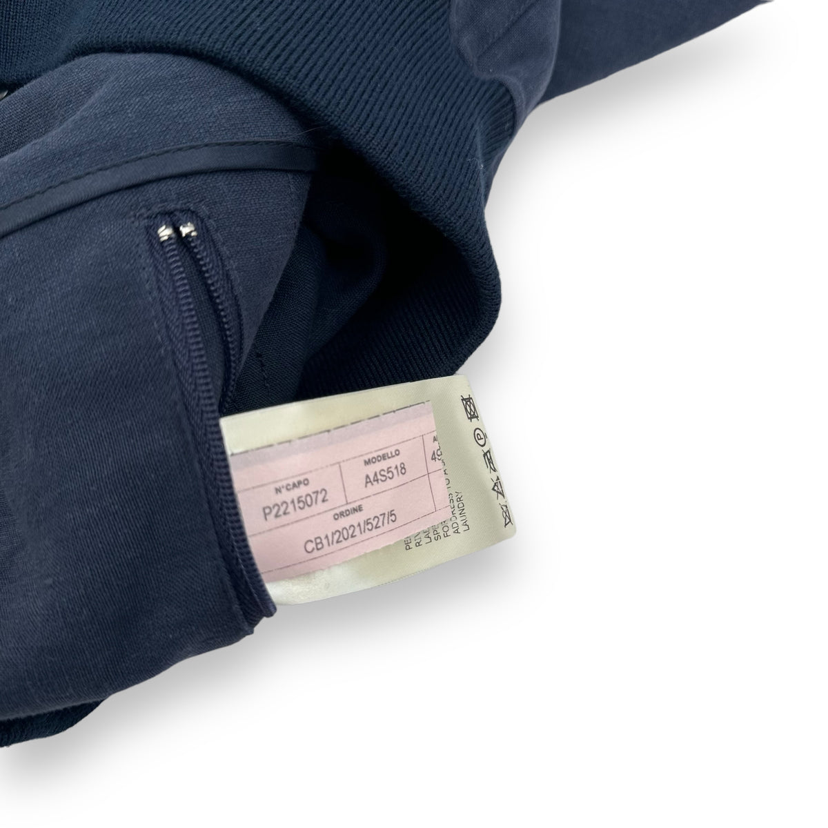 THOM SWEENEY BESPOKE BUTTON-UP LINEN COLLARED BOMBER JACKET NAVY M