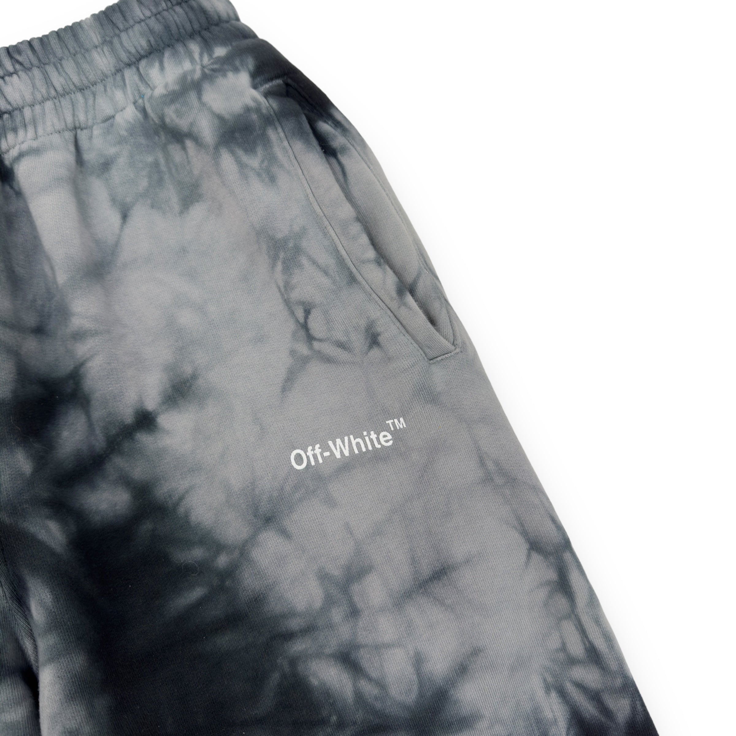 OFF-WHITE TIE-DYE SWEATPANTS GREY M