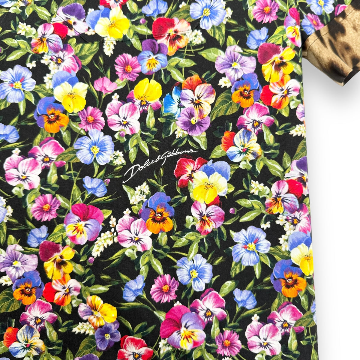 DOLCE&GABBANA EDEN SHORT SLEEVE FLORAL PRINT SHIRT L