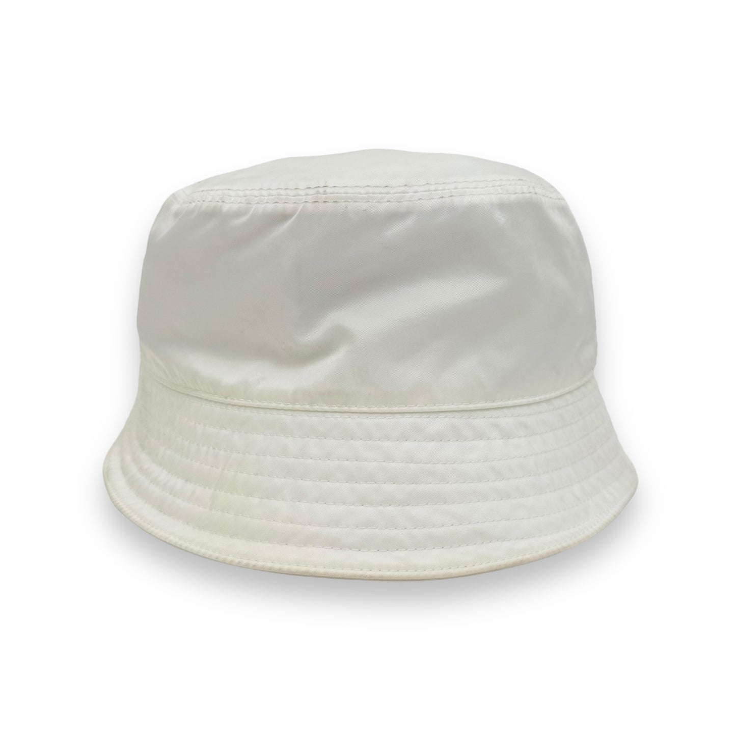 PRADA RE-NYLON BUCKET HAT WHITE M