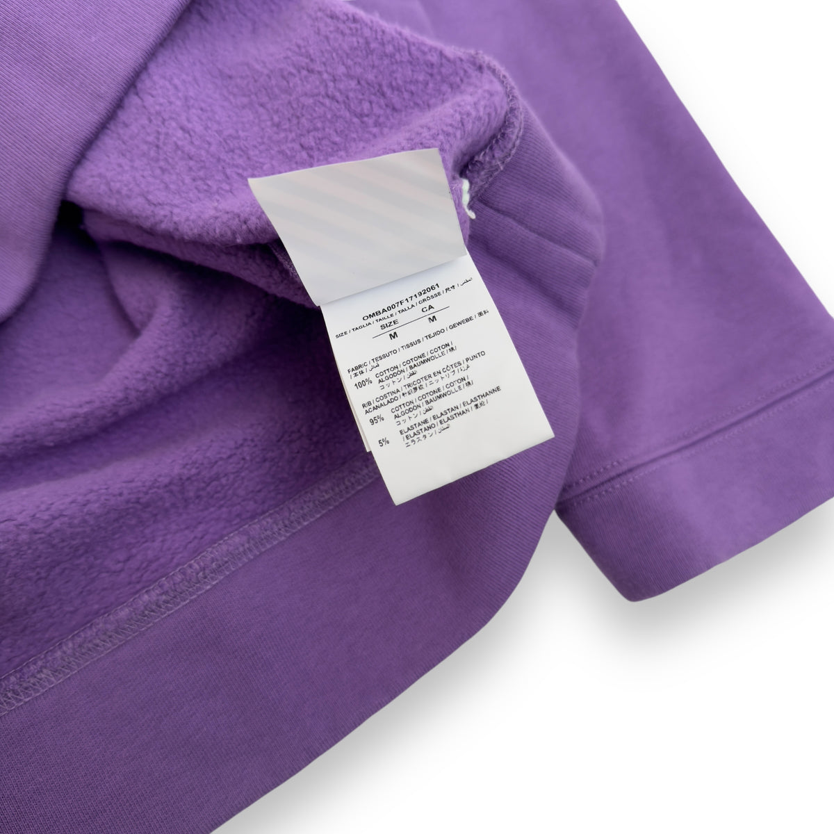 OFF-WHITE PEACE LOGO SWEATSHIRT PURPLE M