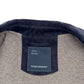THOM SWEENEY BESPOKE SUEDE COLLARED BOMBER JACKET NAVY M