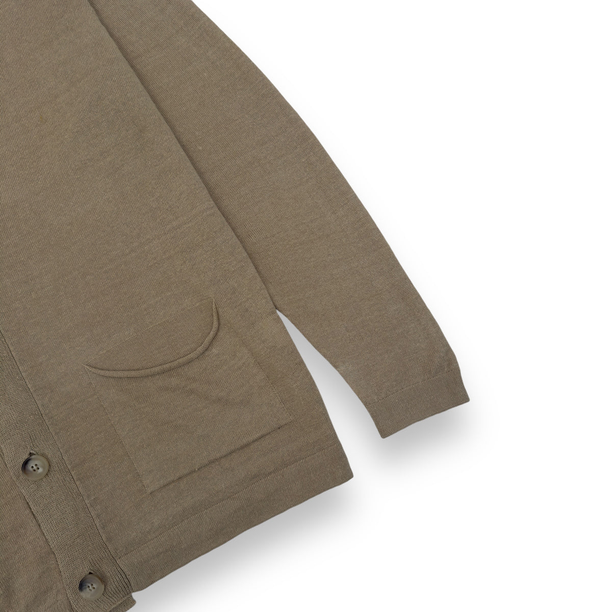 THOM SWEENEY LINEN CARDIGAN CARAMEL M