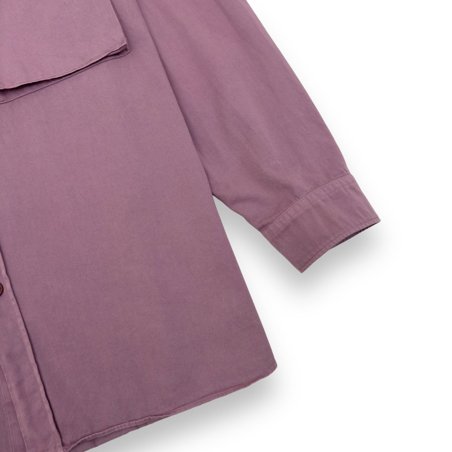 DRIES VAN NOTEN OVERSIZED GABARDINE SHIRT PINK L