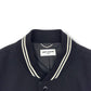 SAINT LAURENT TEDDY LEATHER-TRIMMED WOOL-BLEND BOMBER JACKET BLACK / WHITE 54 / XXL