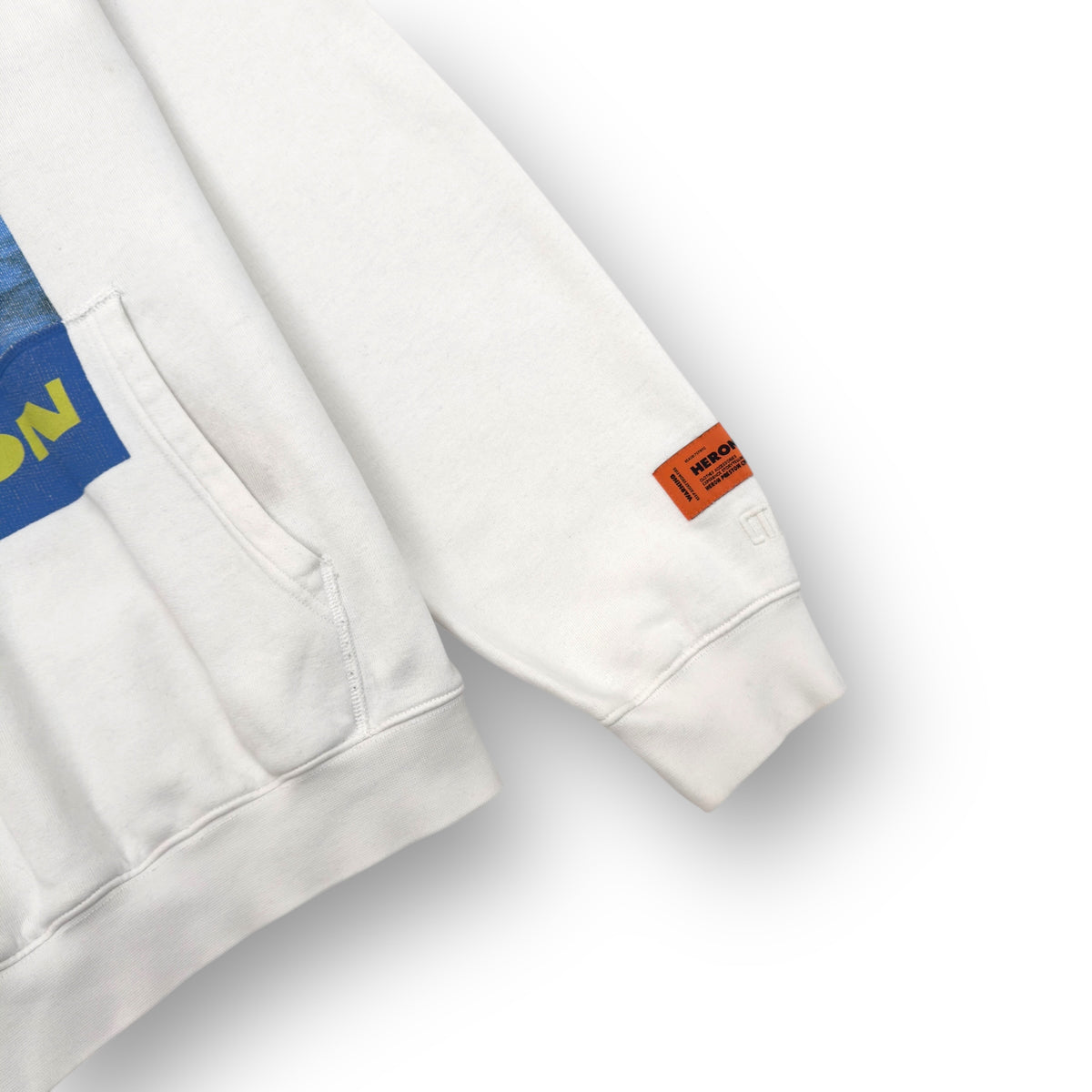 HERON PRESTON HERON PRINT HOODIE WHITE M