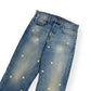 CHERRY LA BLOSSOM STRAIGHT-LEG EMBROIDERED JEANS BLUE W32”