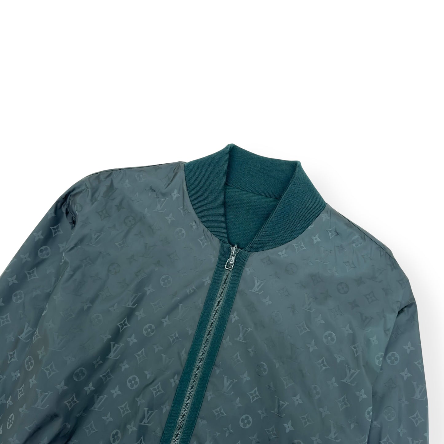 LOUIS VUITTON MONOGRAM REVERSIBLE COTTON BOMBER JACKET PINE GREEN XXL