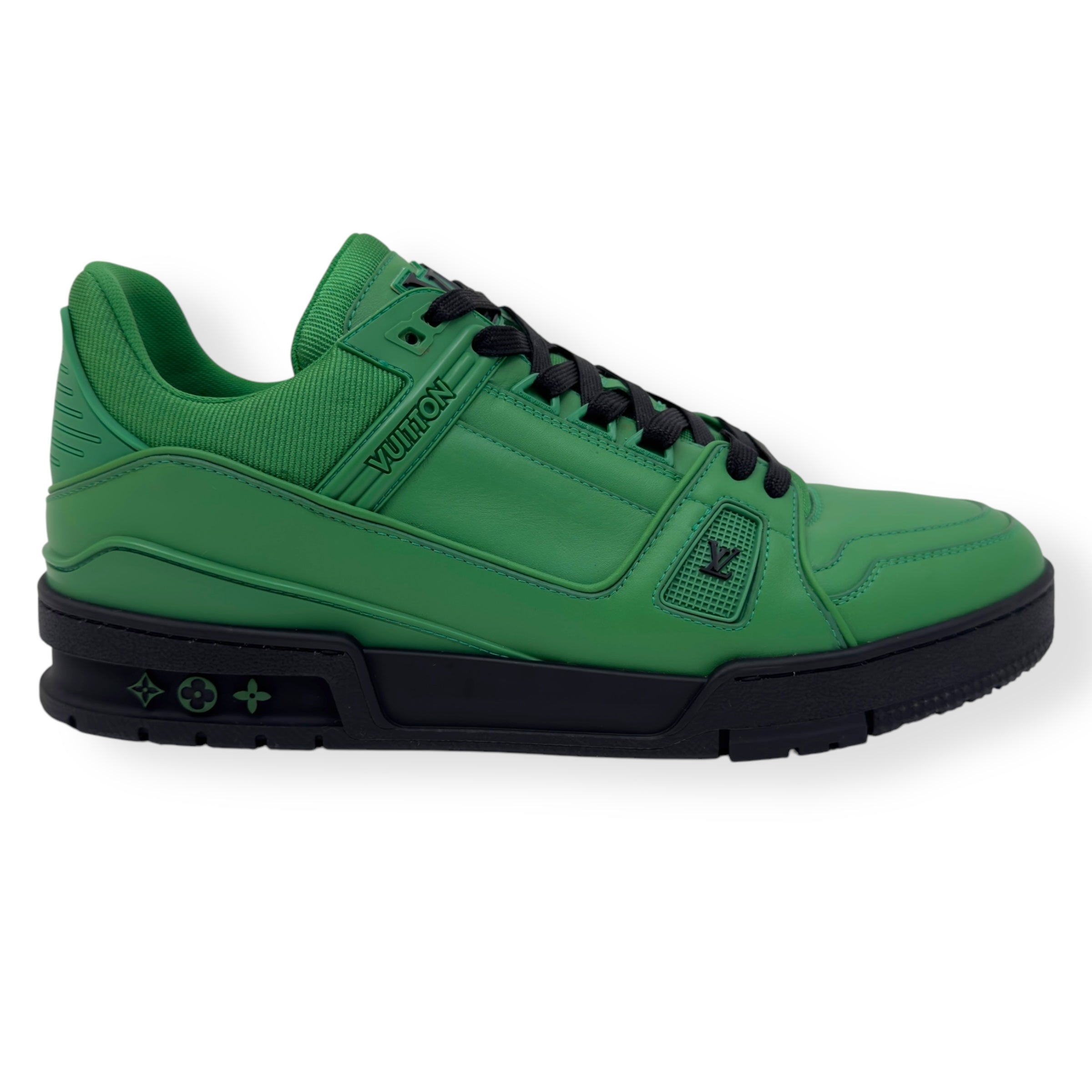 LOUIS VUITTON LV TRAINER GREEN / BLACK UK8.5