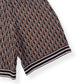 DIOR OBLIQUE BERMUDA MONOGRAM SILK SHORTS BROWN 50 / L