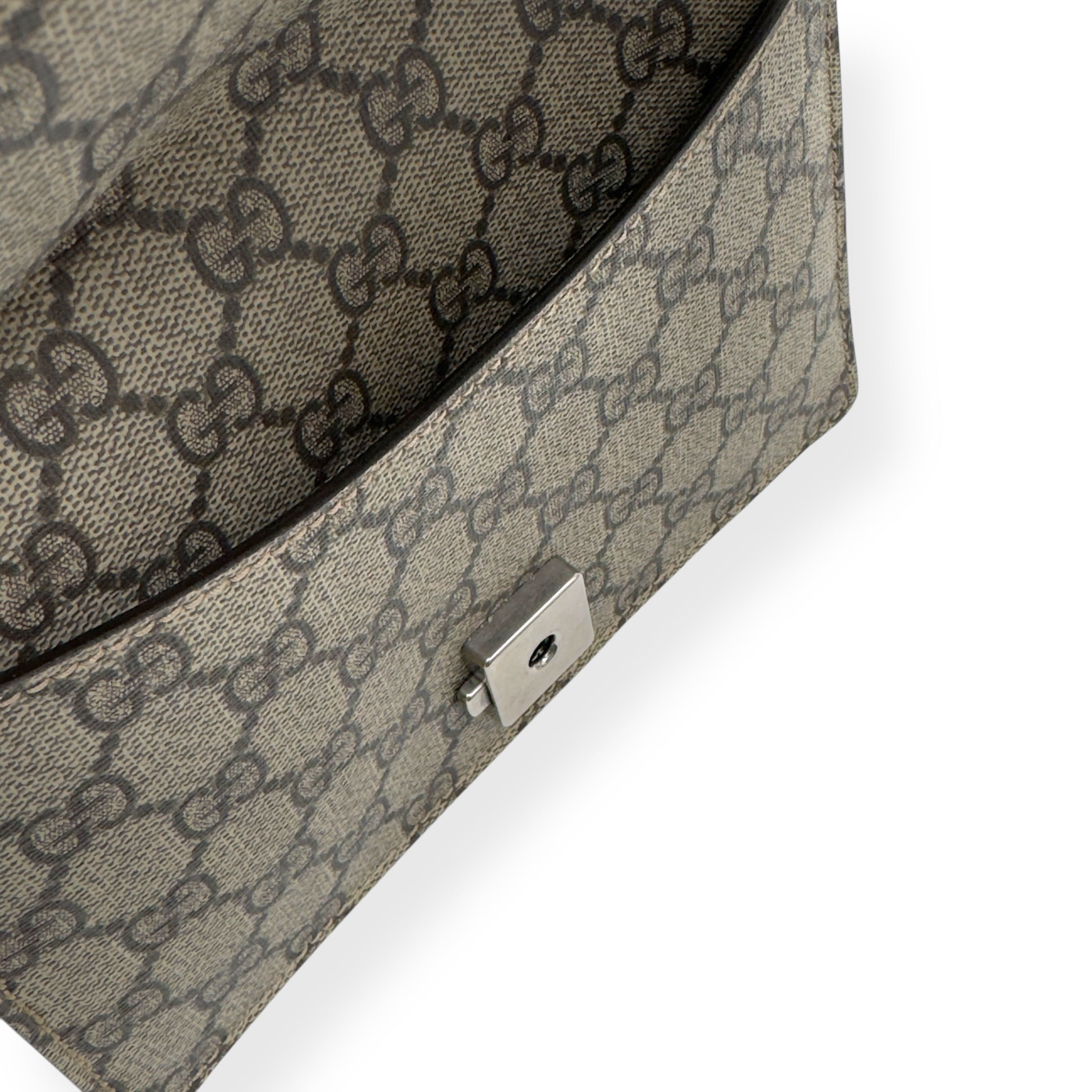 GUCCI GG SUPREME MONOGRAM DIONYSUS CANVAS SHOULDER BAG BEIGE S