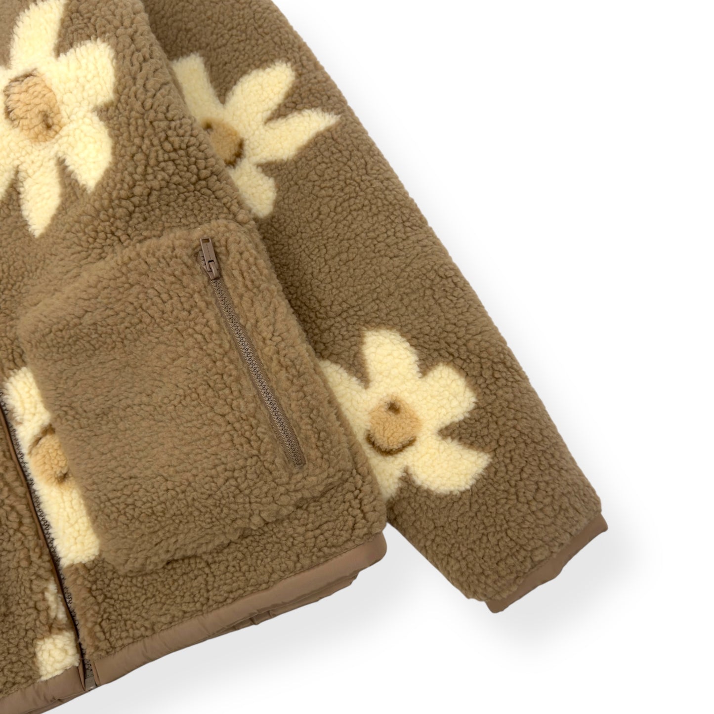 AXEL ARIGATO OVERSIZED BILLIE FLOWER FLEECE JACKET CAMEL XS