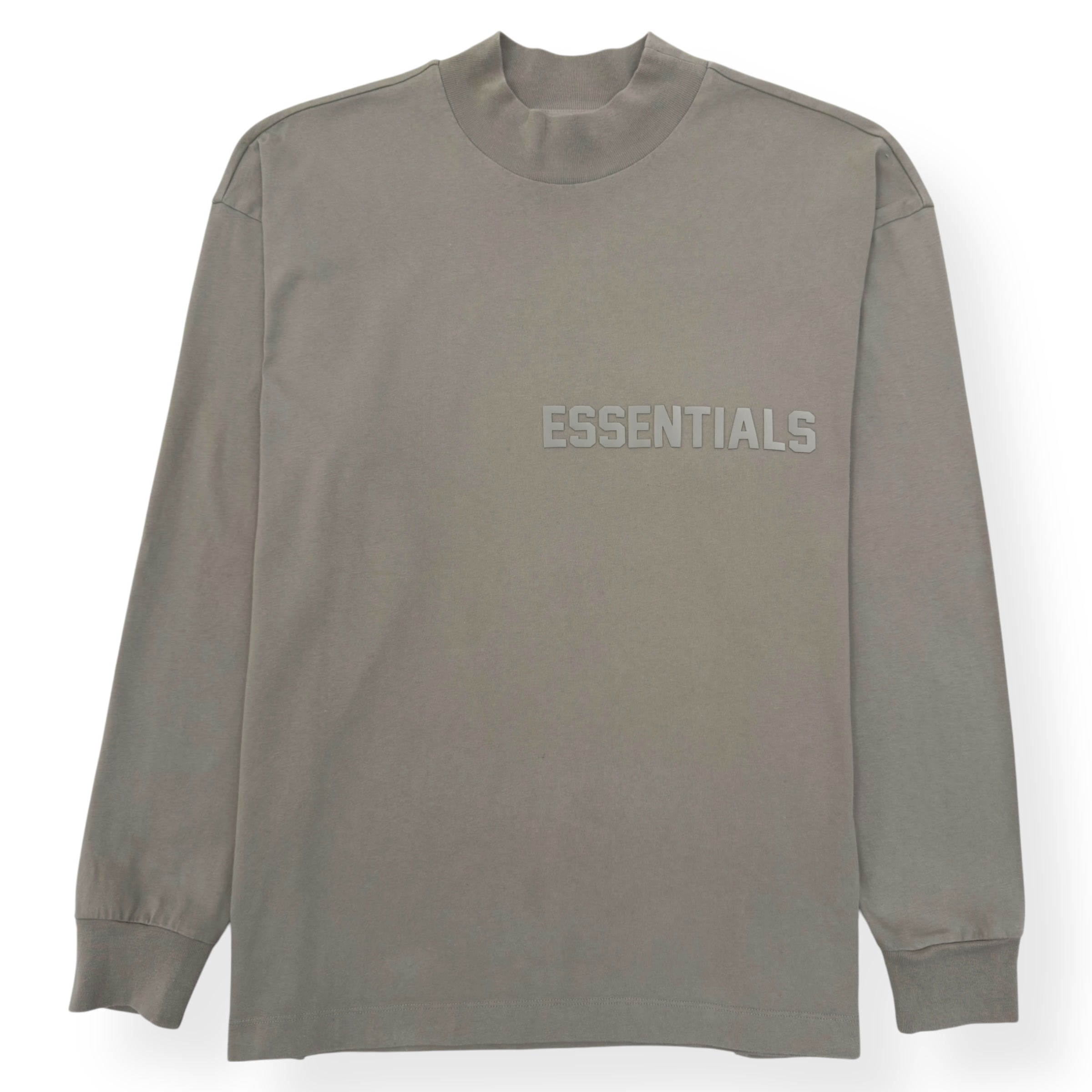 ESSENTIALS FEAR OF GOD LONG SLEEVE CREW NECK COTTON T-SHIRT GREY S
