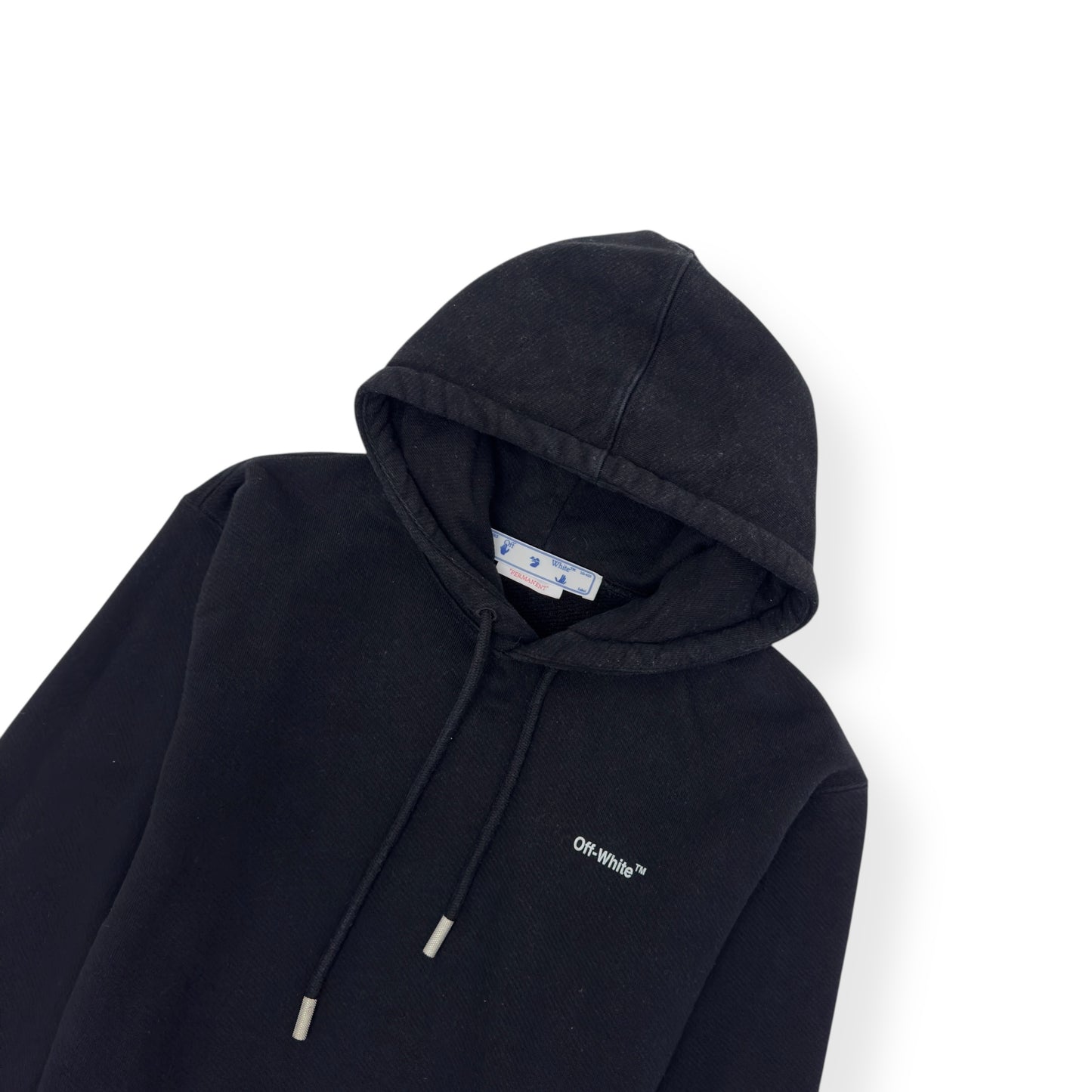 OFF-WHITE DIAG REGULAR HOODIE BLACK / WHITE S