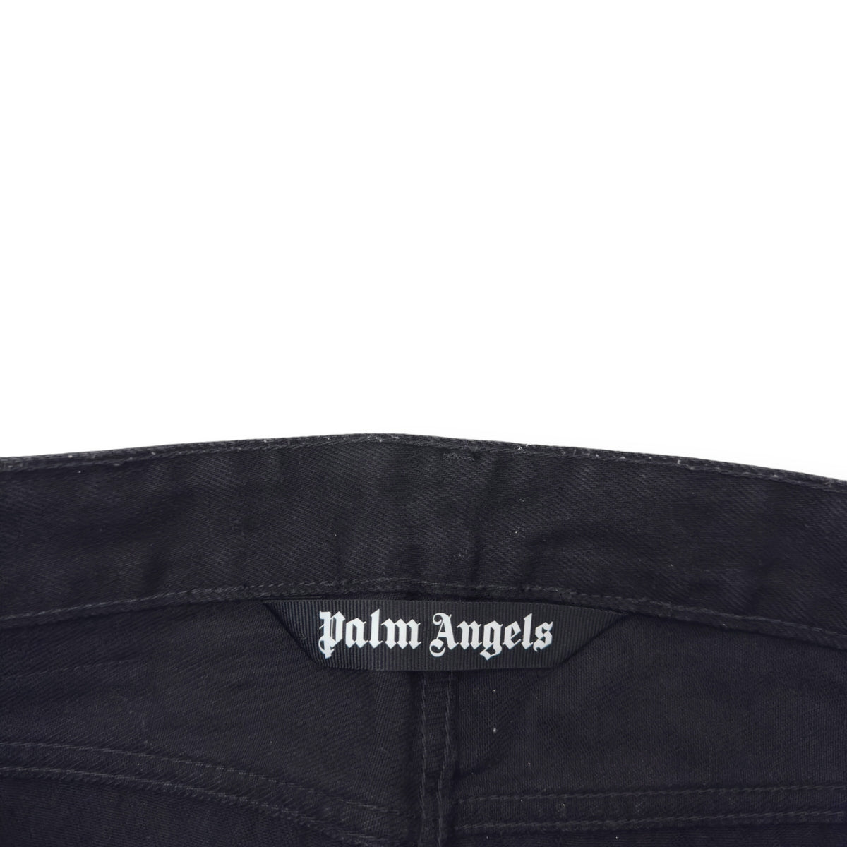 PALM ANGELS CACTUS 5 POCKET DENIM JEANS BLACK / WHITE / BLUE W33”