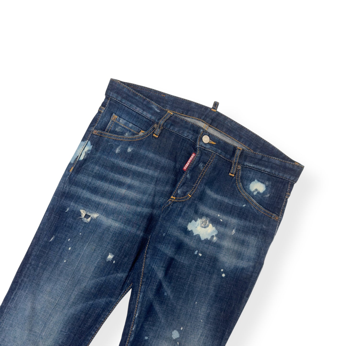 DSQUARED2 DISTRESSED DENIM JEANS BLUE 48 / M