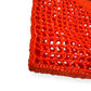 PRADA TRIANGLE-LOGO CROCHET RAFFIA TOTE BAG ORANGE / BLACK