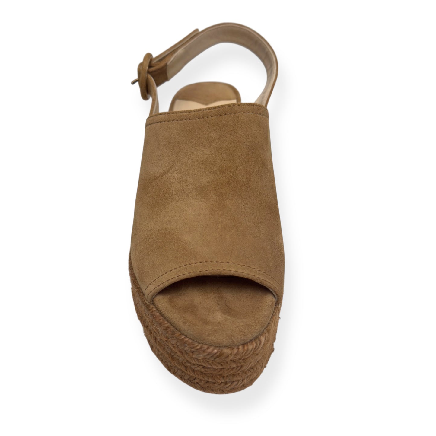 JIMMY CHOO DEYA 95 SUEDE ESPADRILLE WEDGE TAN 38 / UK5
