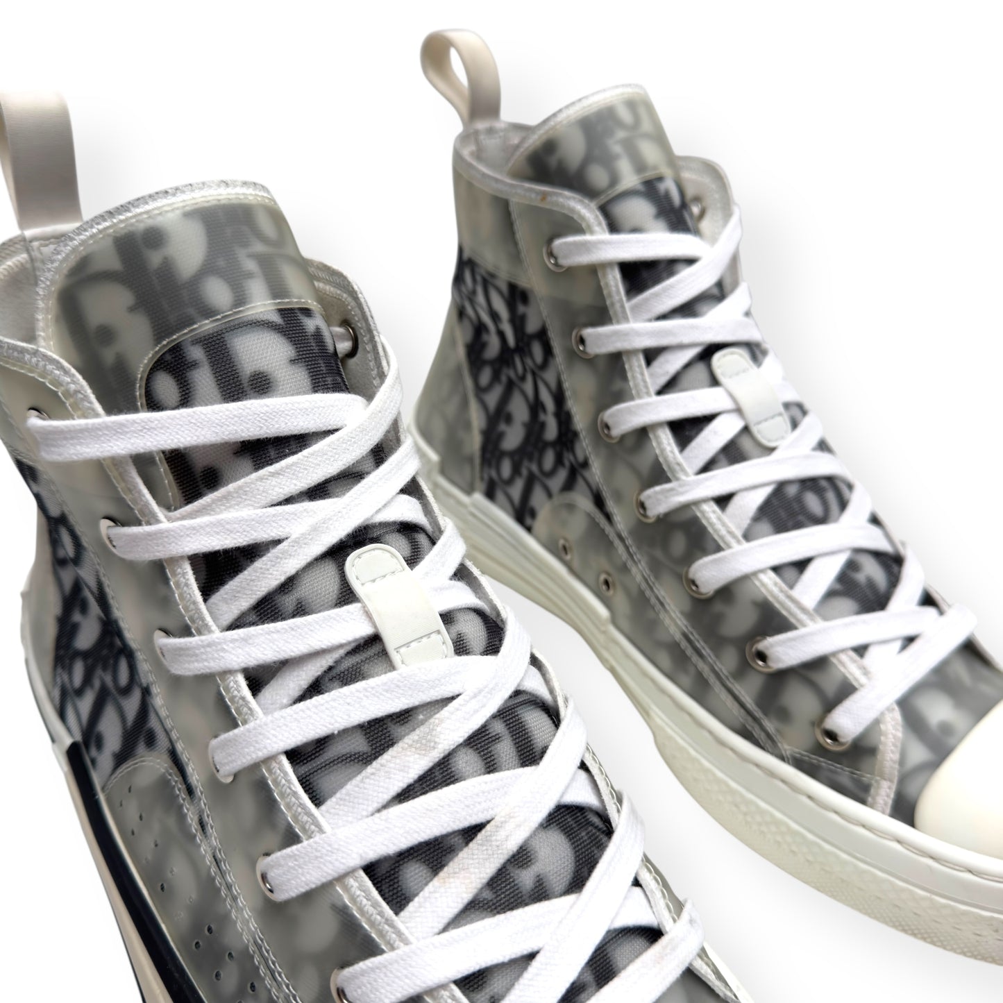 DIOR B23 HIGH TOP SNEAKERS BLACK / WHITE 42 / UK8