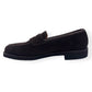 THOM SWEENEY CALF SUEDE PENNY LOAFER ESPRESSO BROWN UK9.5