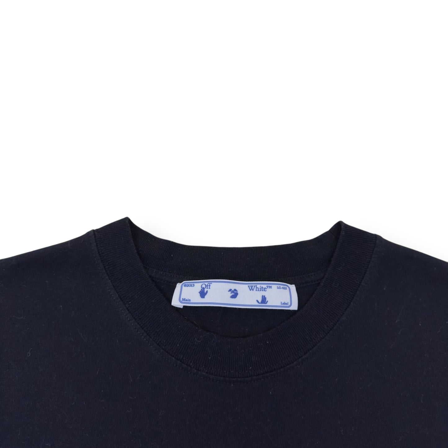 OFF-WHITE LOGO EMBROIDERED T-SHIRT BLACK M