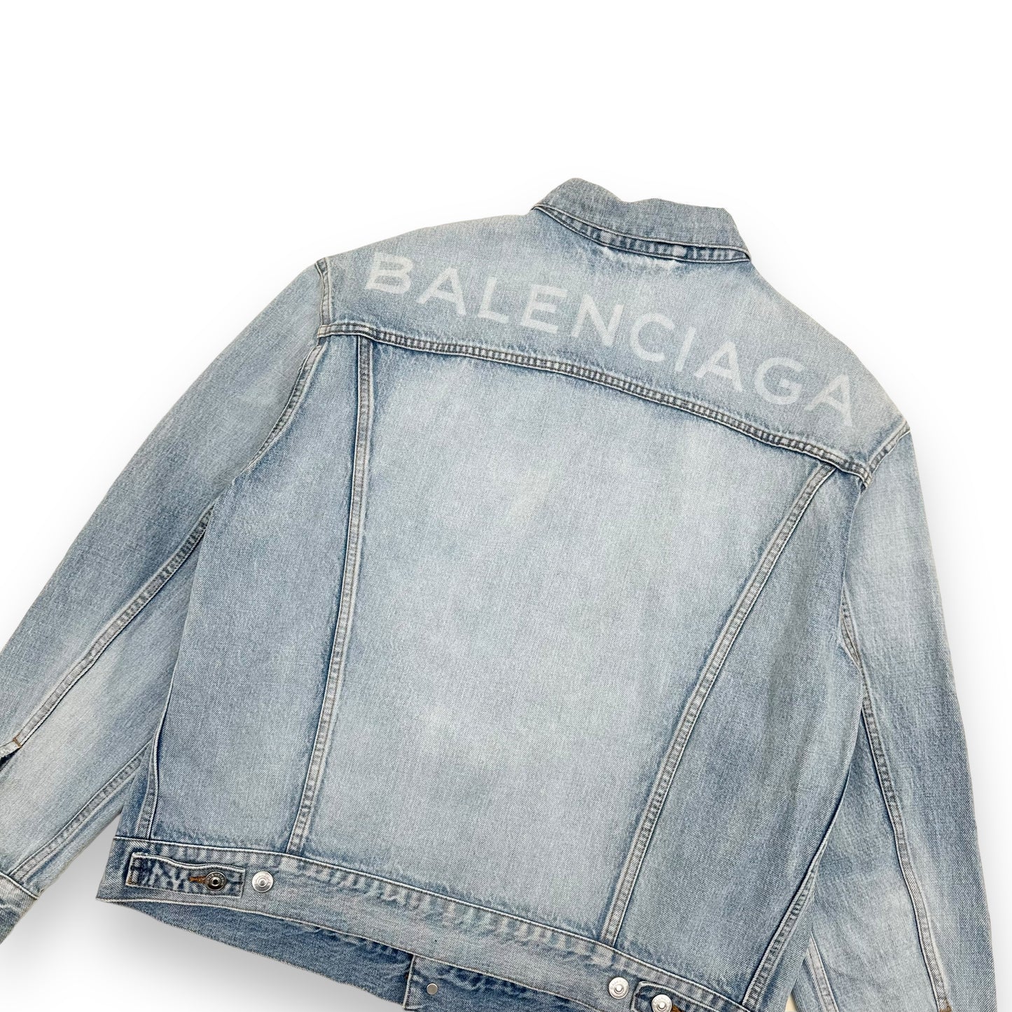 BALENCIAGA SS18 OVERSIZED DENIM JACKET BLUE UK8