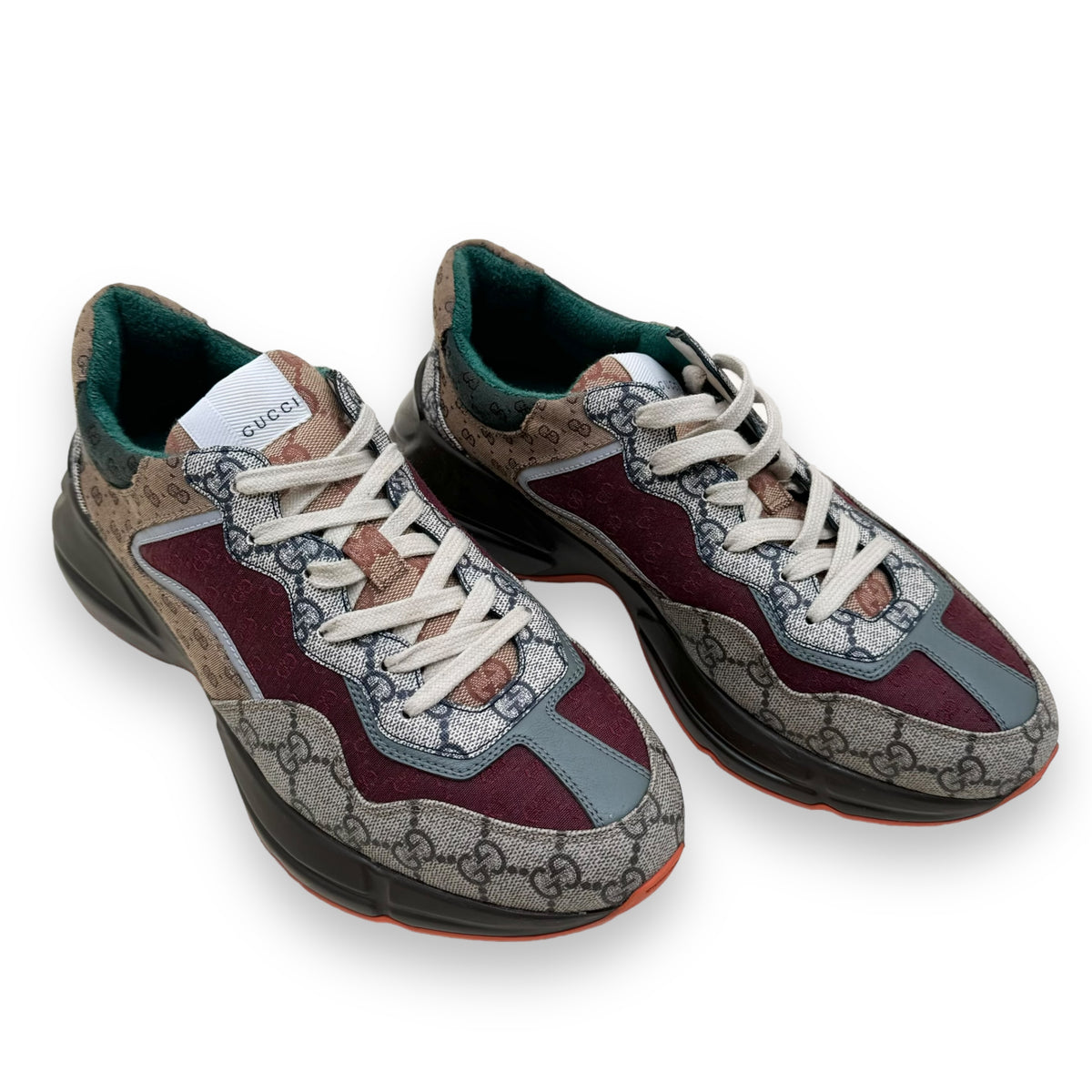 GUCCI RHYTON GG SUPREME SNEAKER BEIGE / ORANGE UK8.5
